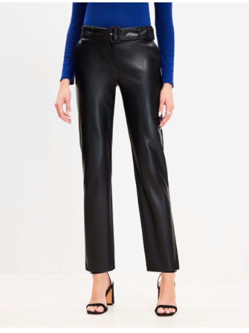 Loft Riviera Slim Pants in Faux Leather Size 14